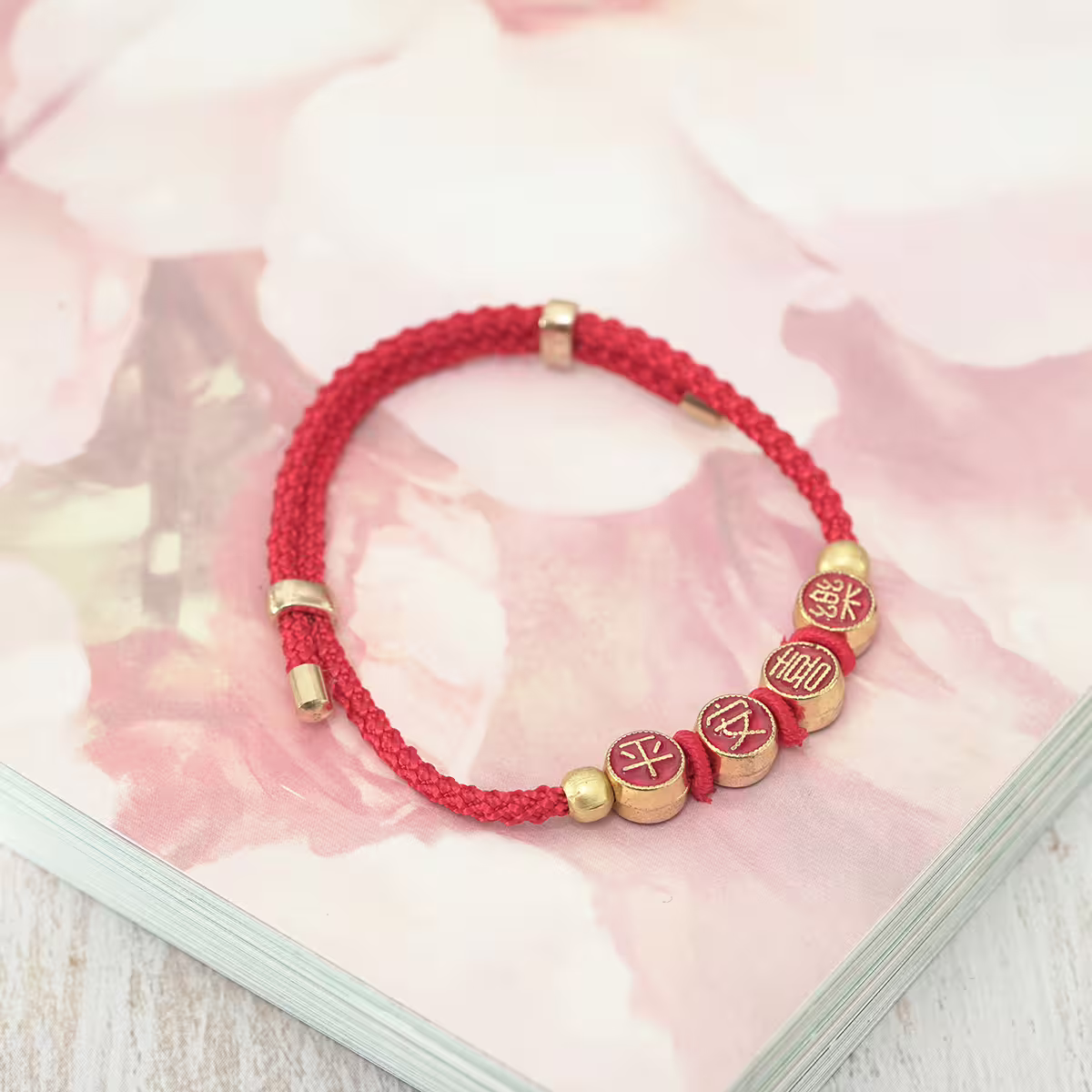 平安喜樂&times;紅繩&times;拉繩手鍊-第1張