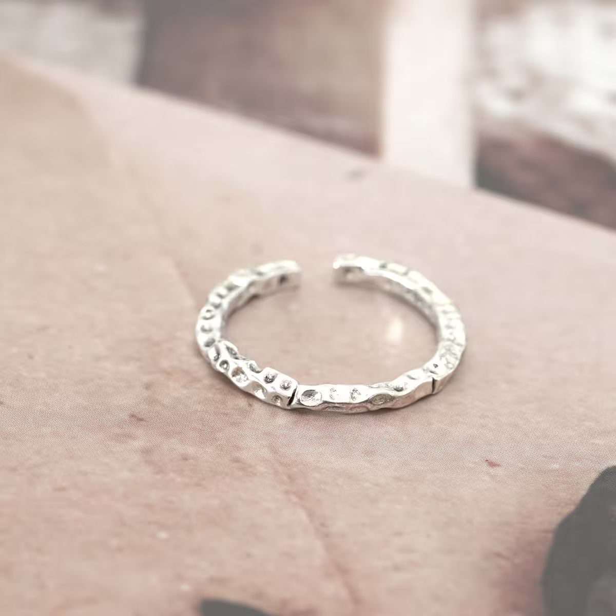 925銀飾&times;風洞紋理&times;開口戒指-第2張