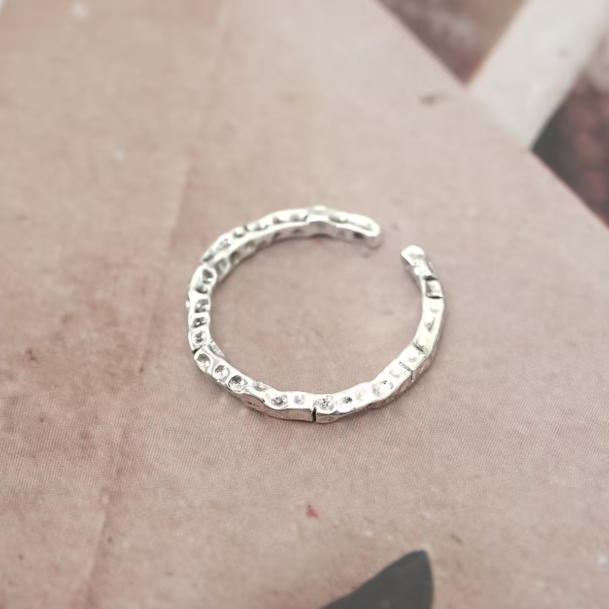 925銀飾&times;風洞紋理&times;開口戒指-第4張