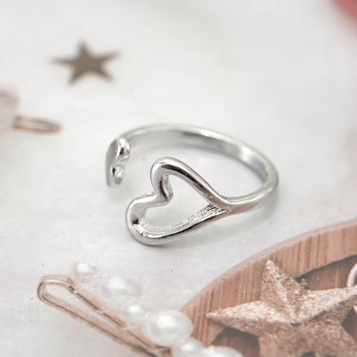 925銀飾&times;此心彼心&times;開口戒指-第4張