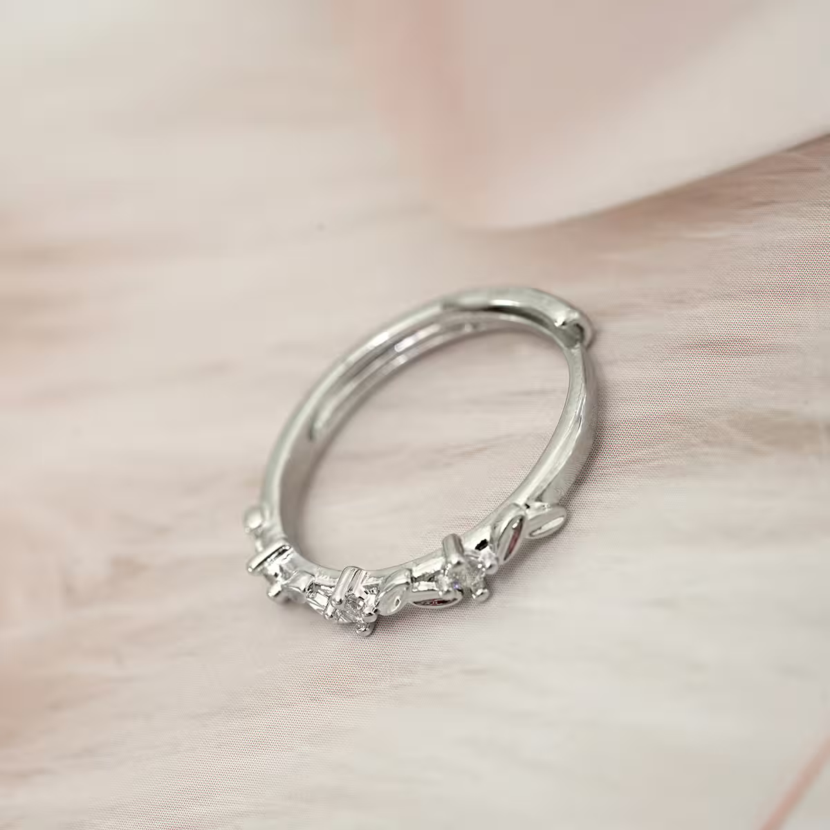 925銀飾&times;月桂枝椏&times;開口戒指-第4張