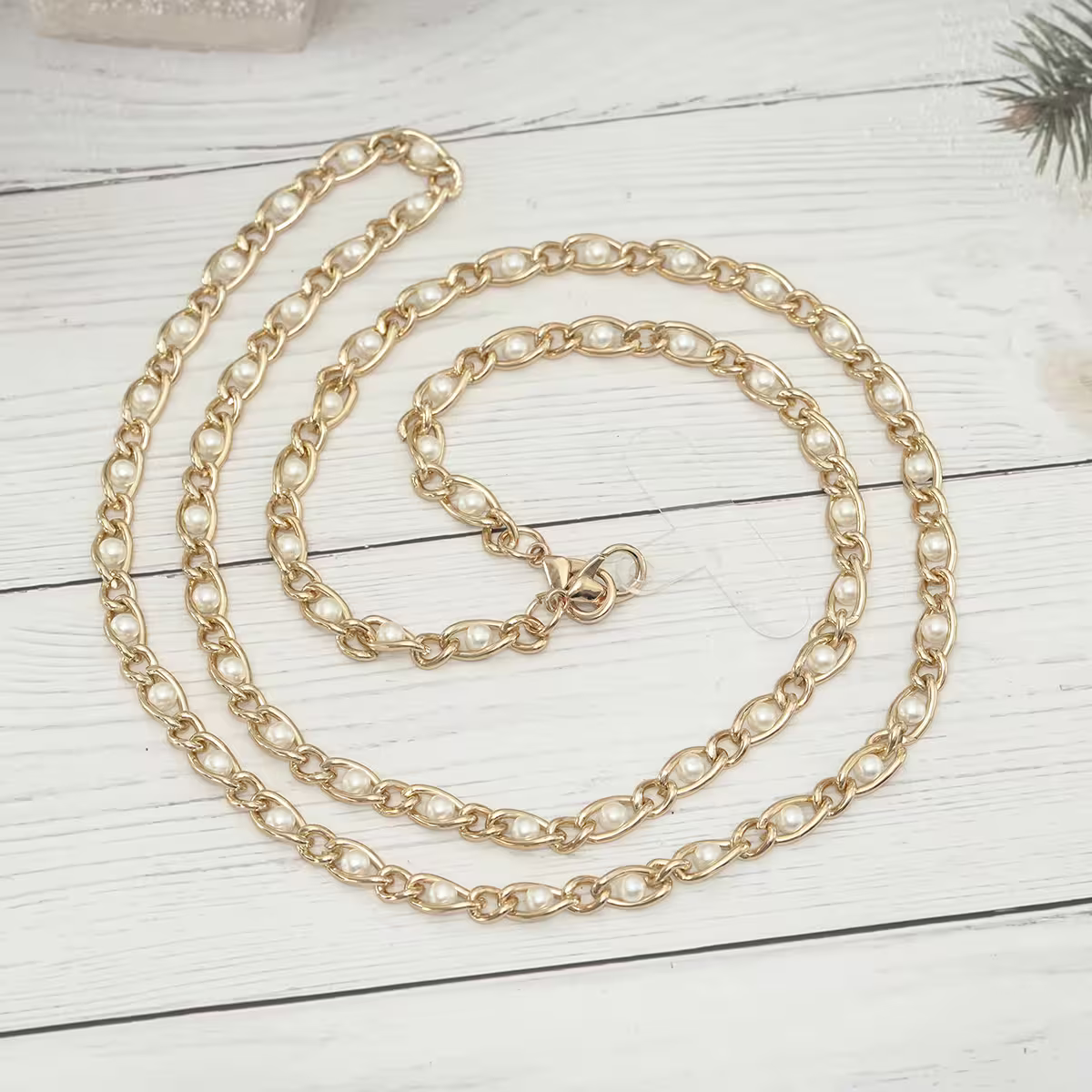 金光香榭珍珠&times;手機斜背雙勾掛繩-第1張