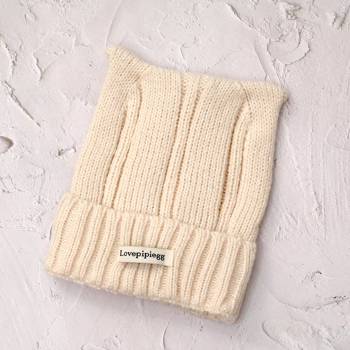 尖尖貓耳&times;毛帽&times;米白-第1張