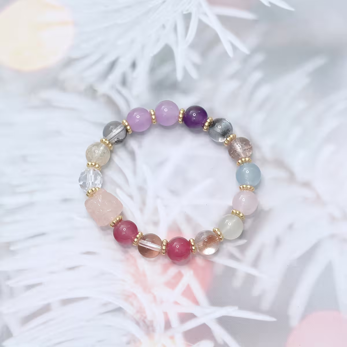 七彩九尾狐&times;固定式串珠手鍊-第2張