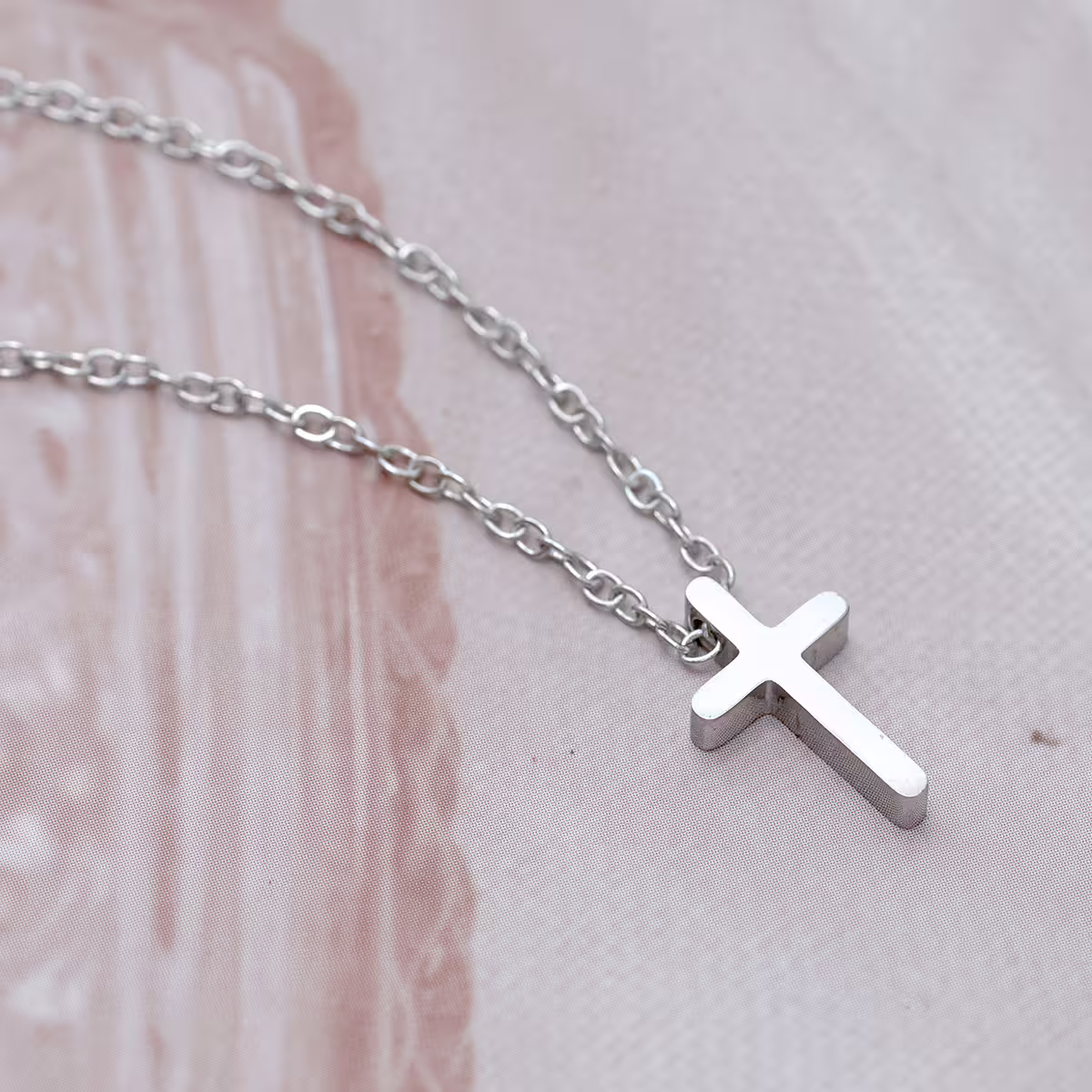 316鋼飾&times;十字架&times;項鍊&times;銀色-第1張