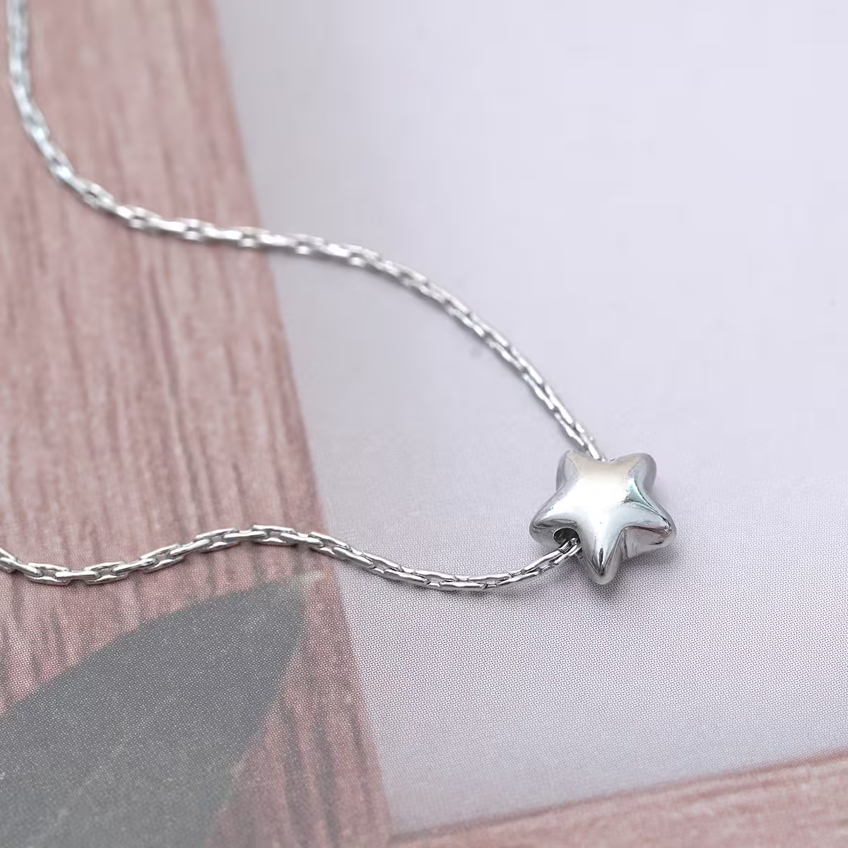 316鋼飾&times;圓潤小星星&times;項鍊&times;銀色-第1張