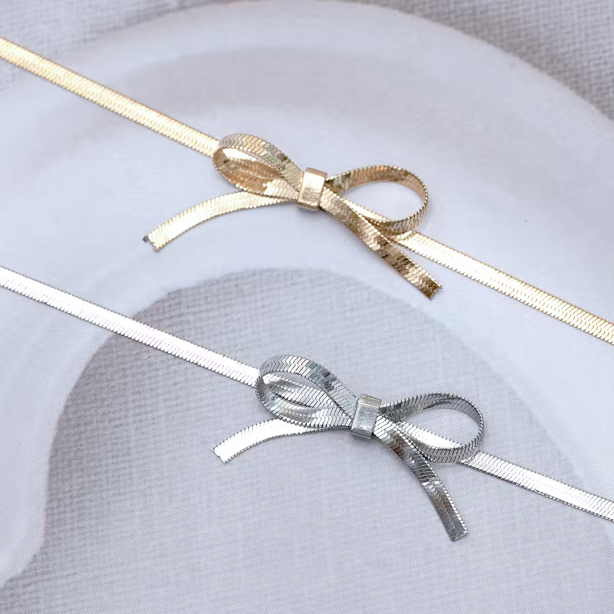 316鋼飾&times;扁平蛇骨蝴蝶結&times;手鍊&times;金色-第6張