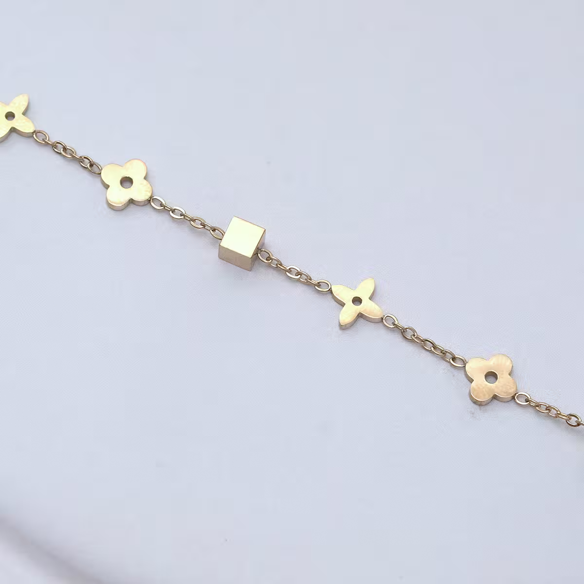 316鋼飾&times;老花方塊&times;手鍊&times;金色-第4張