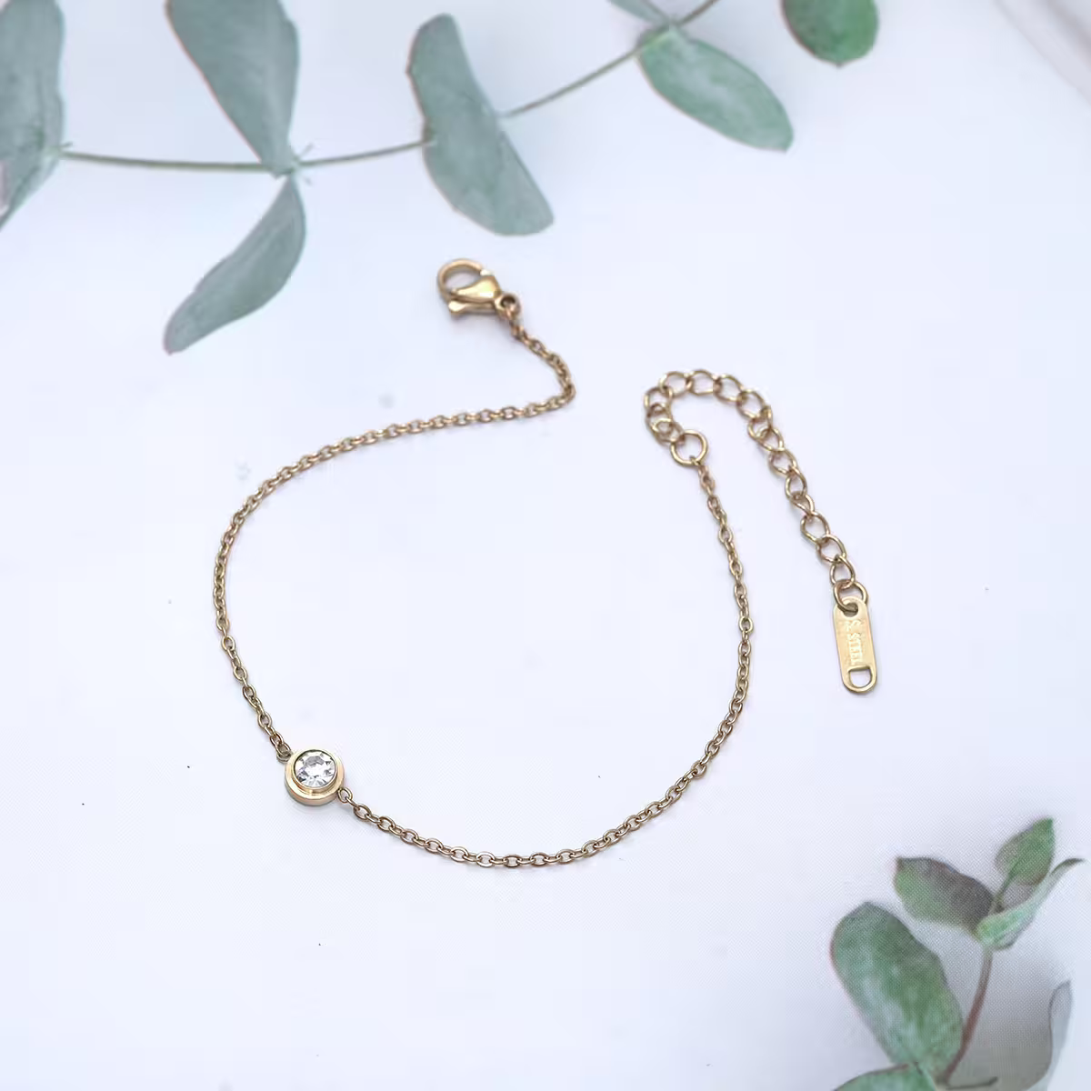 316鋼飾&times;小單鑽&times;手鍊&times;金色-第2張