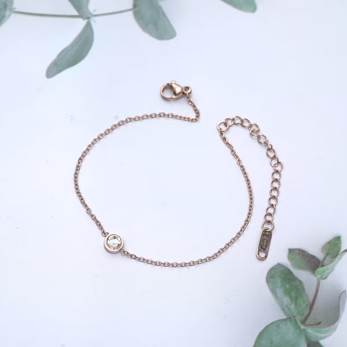 316鋼飾&times;小單鑽&times;手鍊&times;玫瑰金-第2張