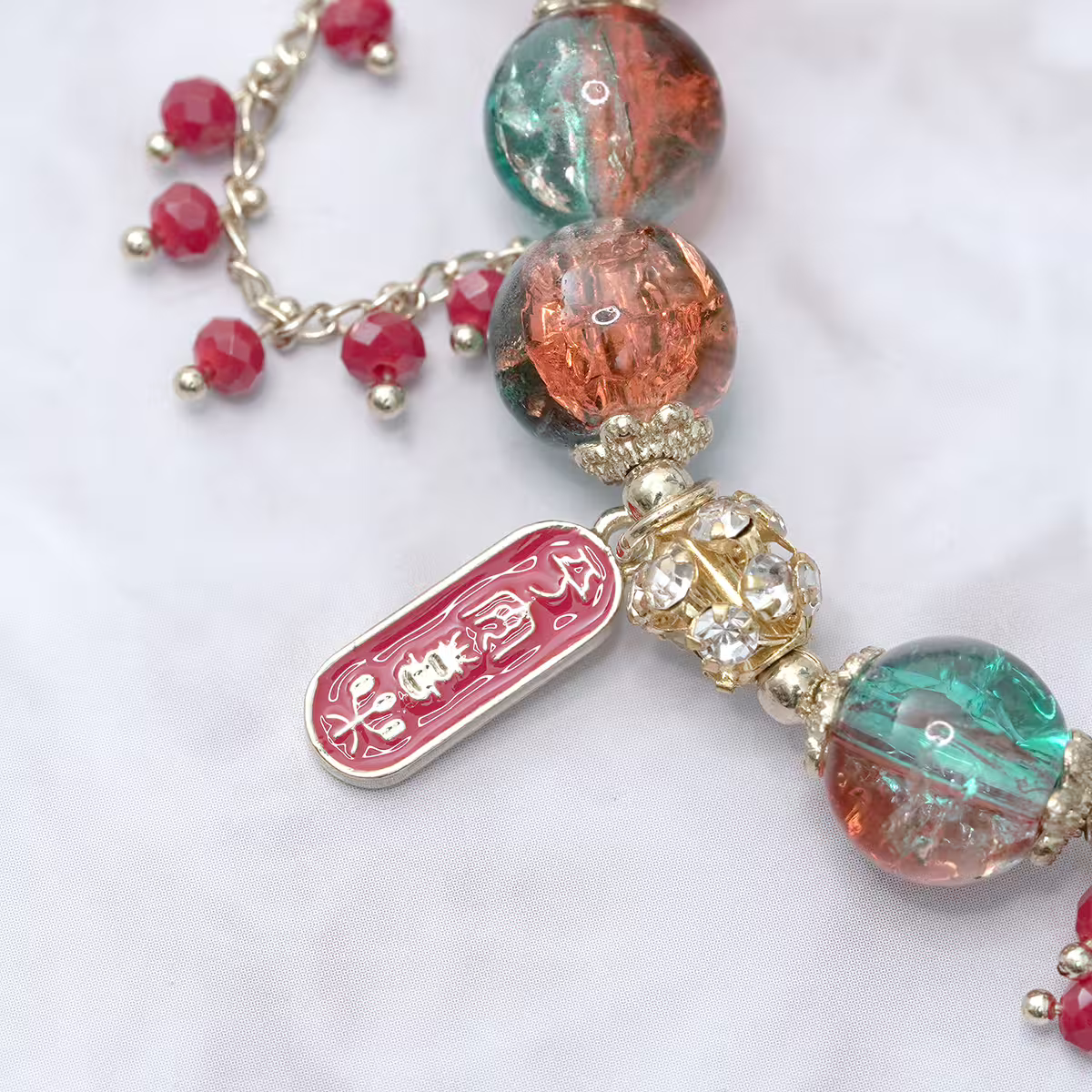 琉璃燈籠平安喜樂&times;固定式串珠手鍊-第4張