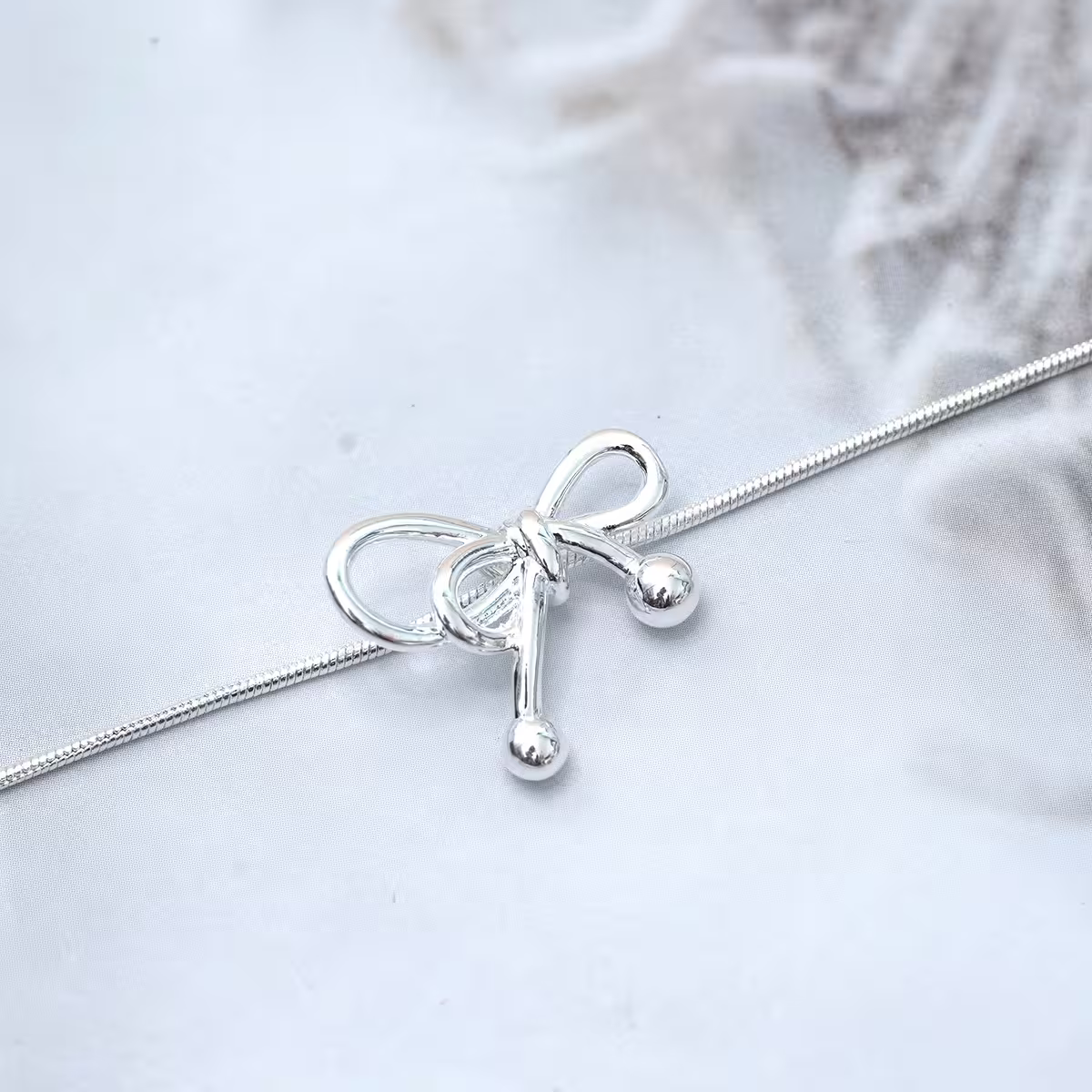 925銀飾&times;高冷蝴蝶結&times;鎖骨項鍊-第4張