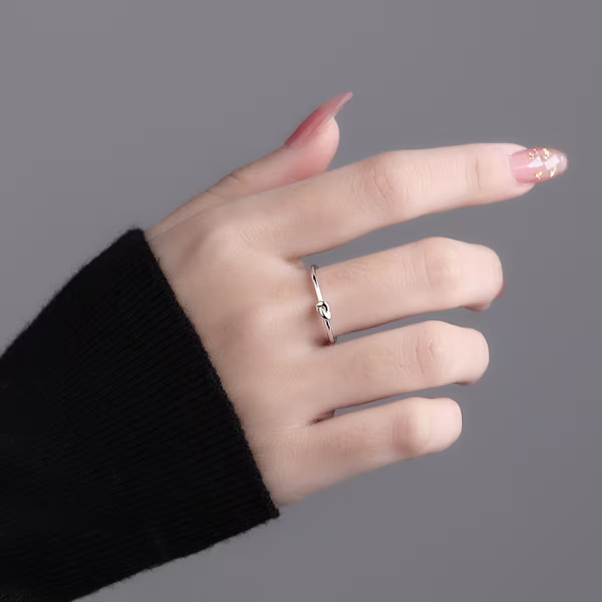 925銀飾&times;打結線條&times;開口戒指-第6張