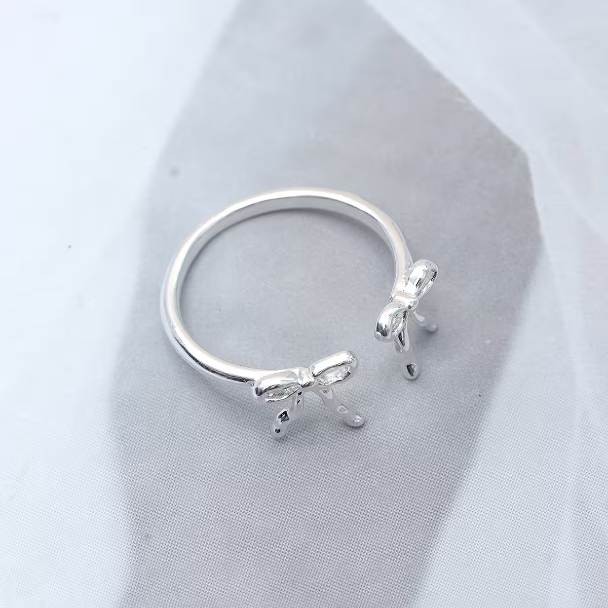 925銀飾&times;芭蕾風蝴蝶結&times;開口戒指-第4張