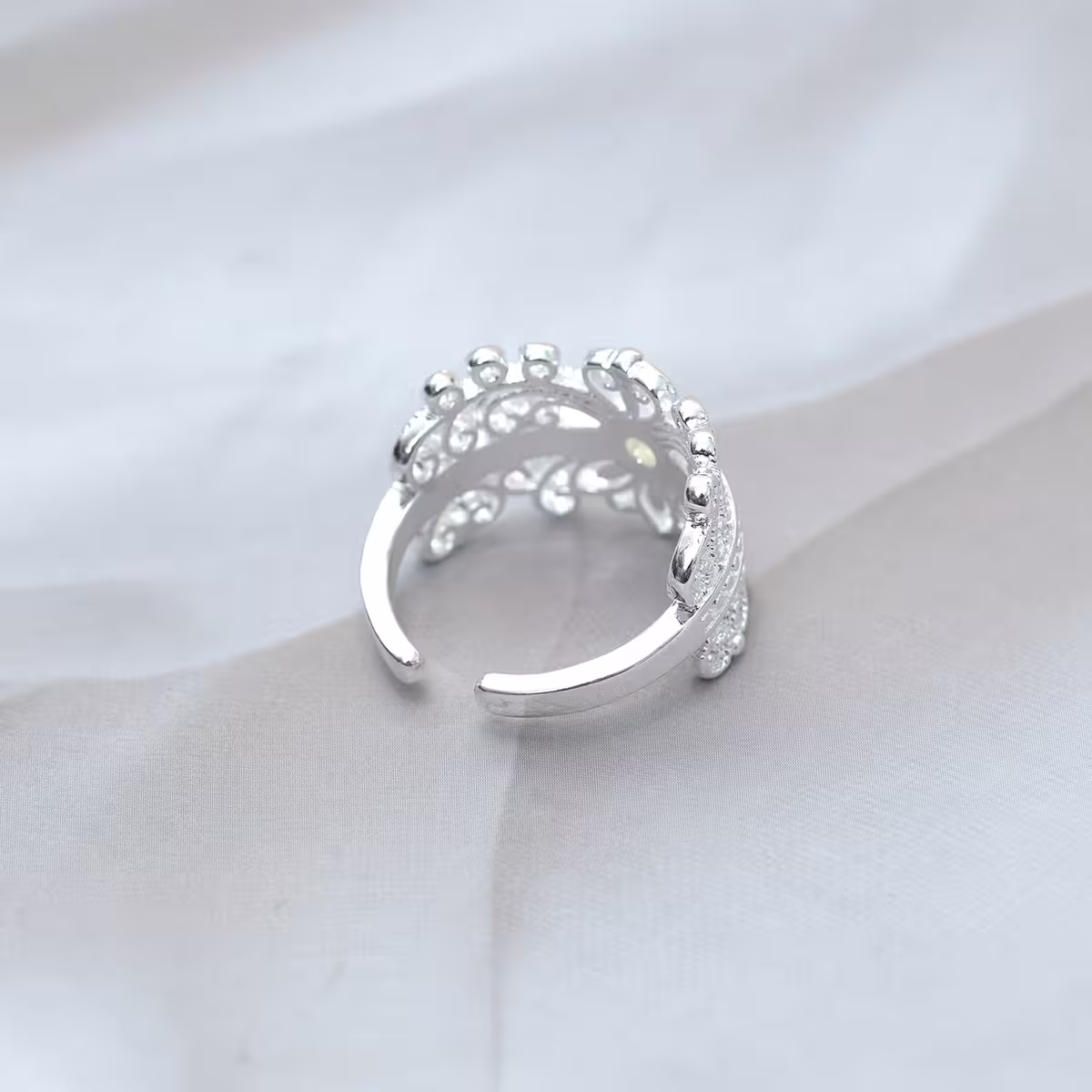 925銀飾&times;宮廷風鏤空蕾絲&times;開口戒指-第3張