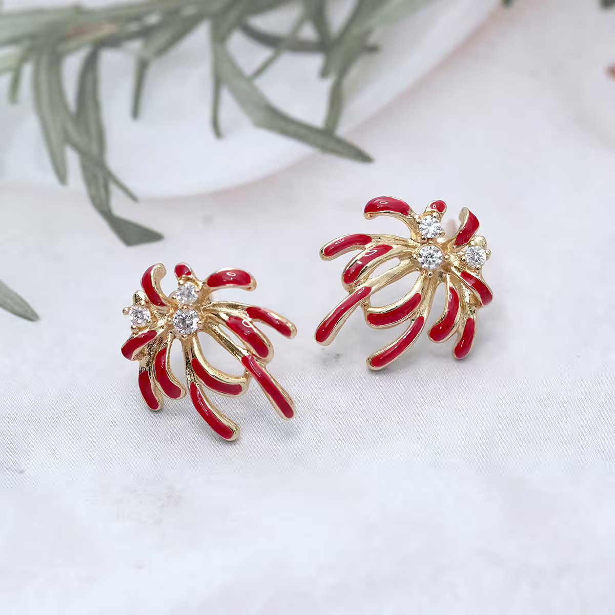 璀璨煙火花&times;吊墜耳環-第1張