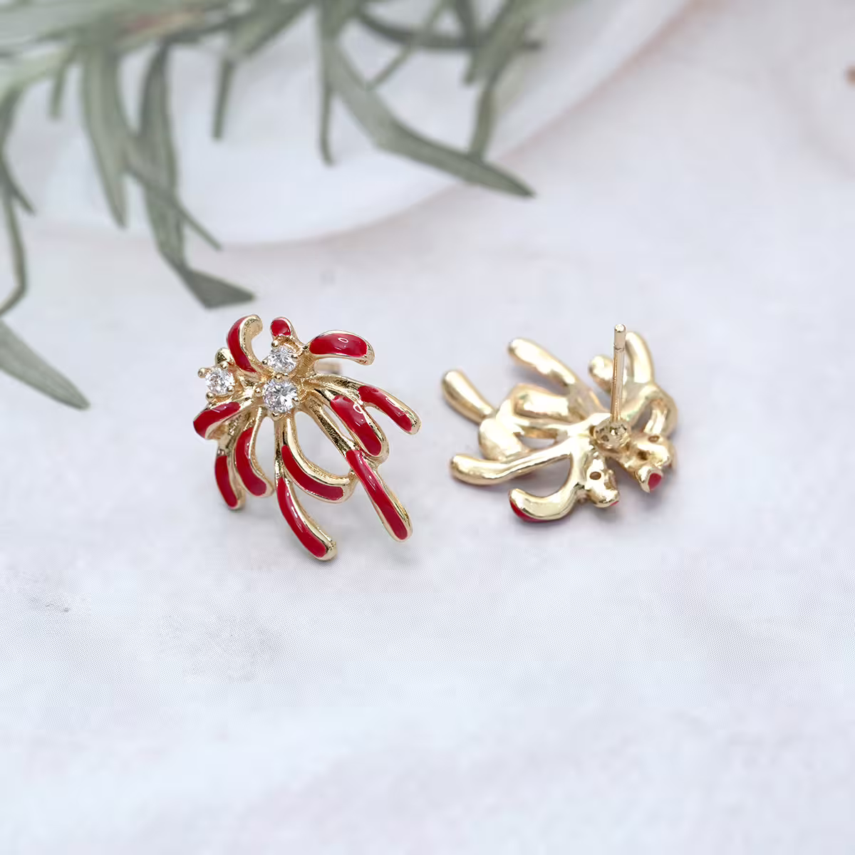 璀璨煙火花&times;吊墜耳環-第3張