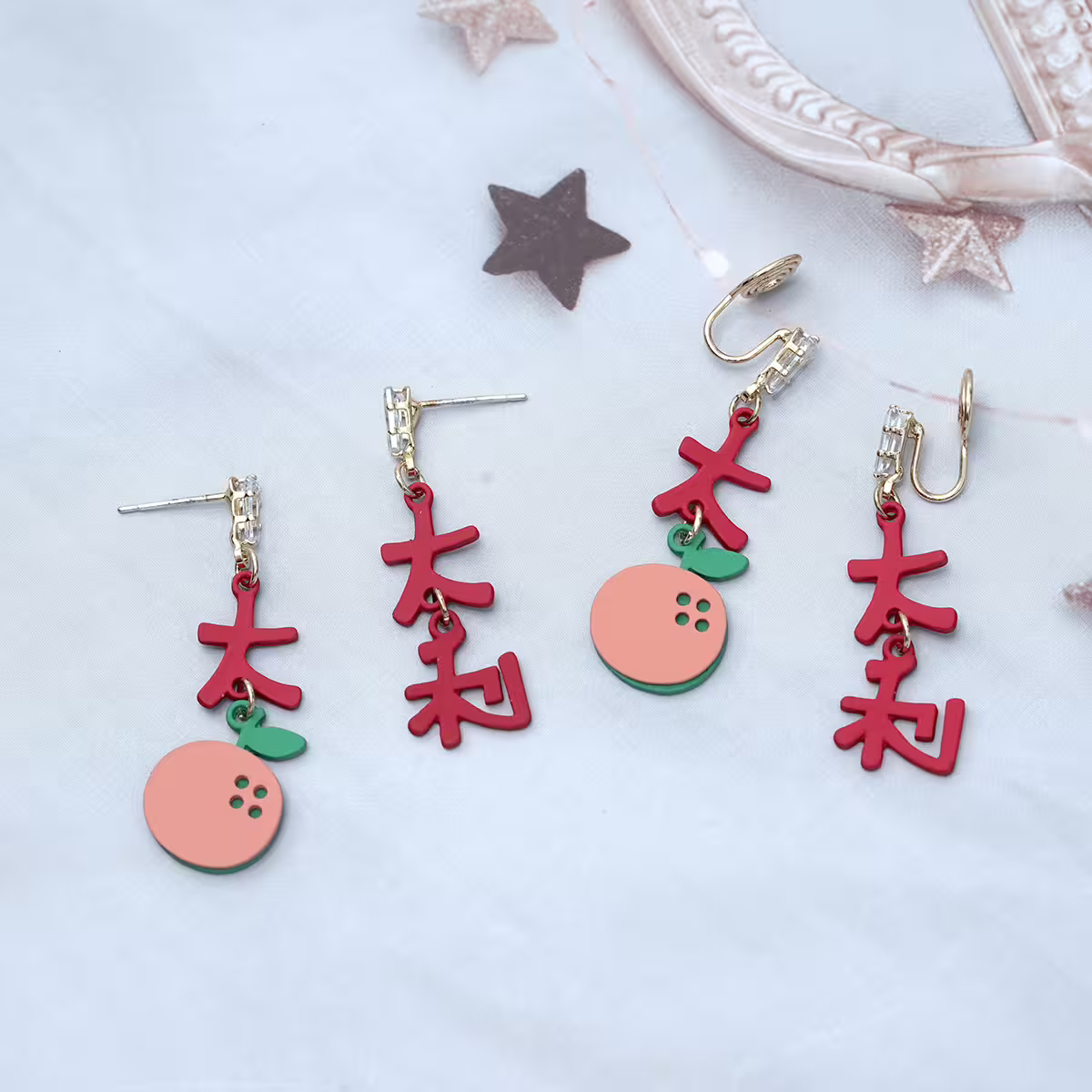 大橘大利&times;不對稱吊墜耳扣-第4張