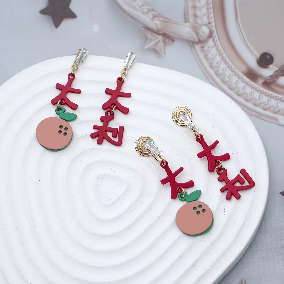 大橘大利&times;不對稱吊墜耳扣-第5張