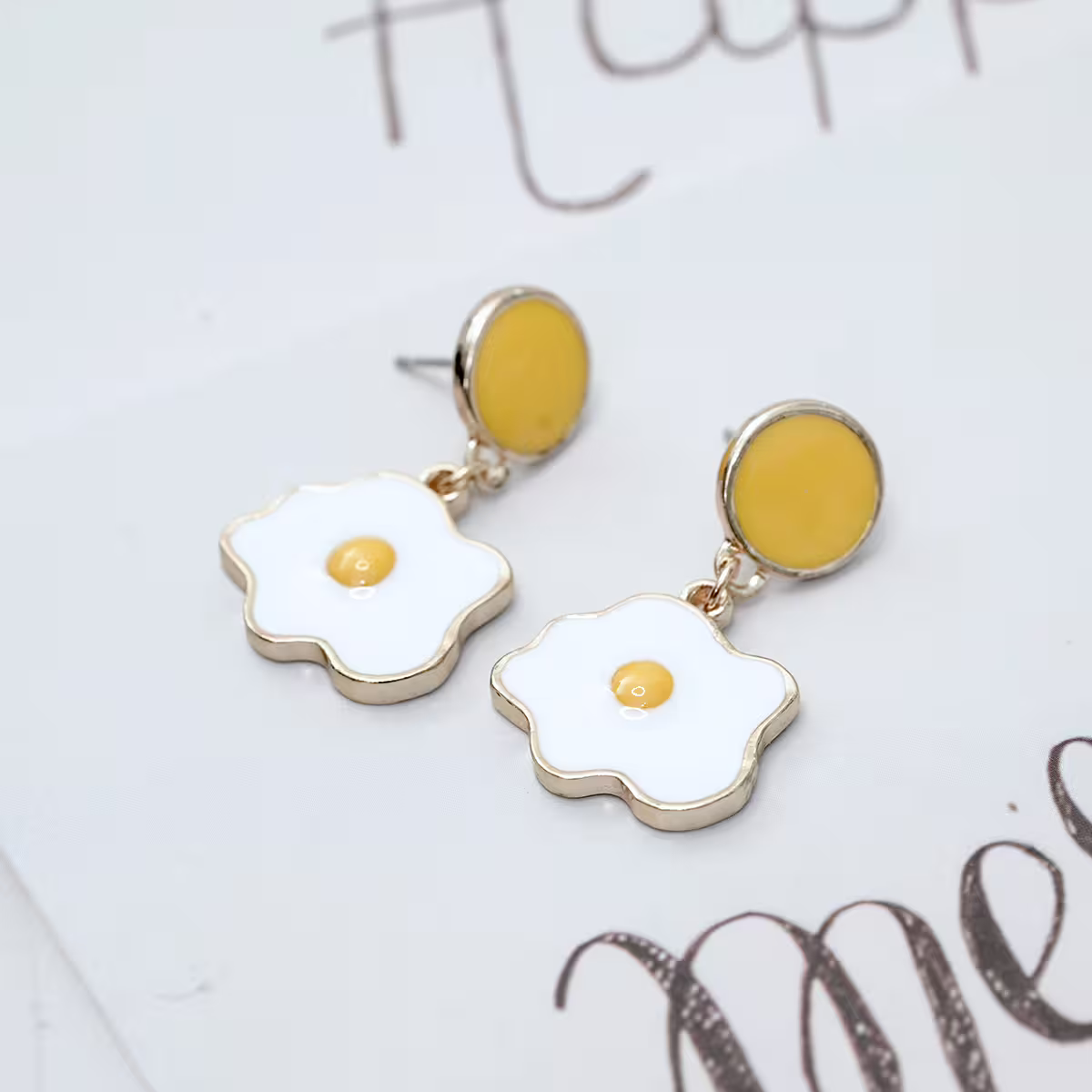 可愛荷包蛋&times;吊墜耳環-第4張