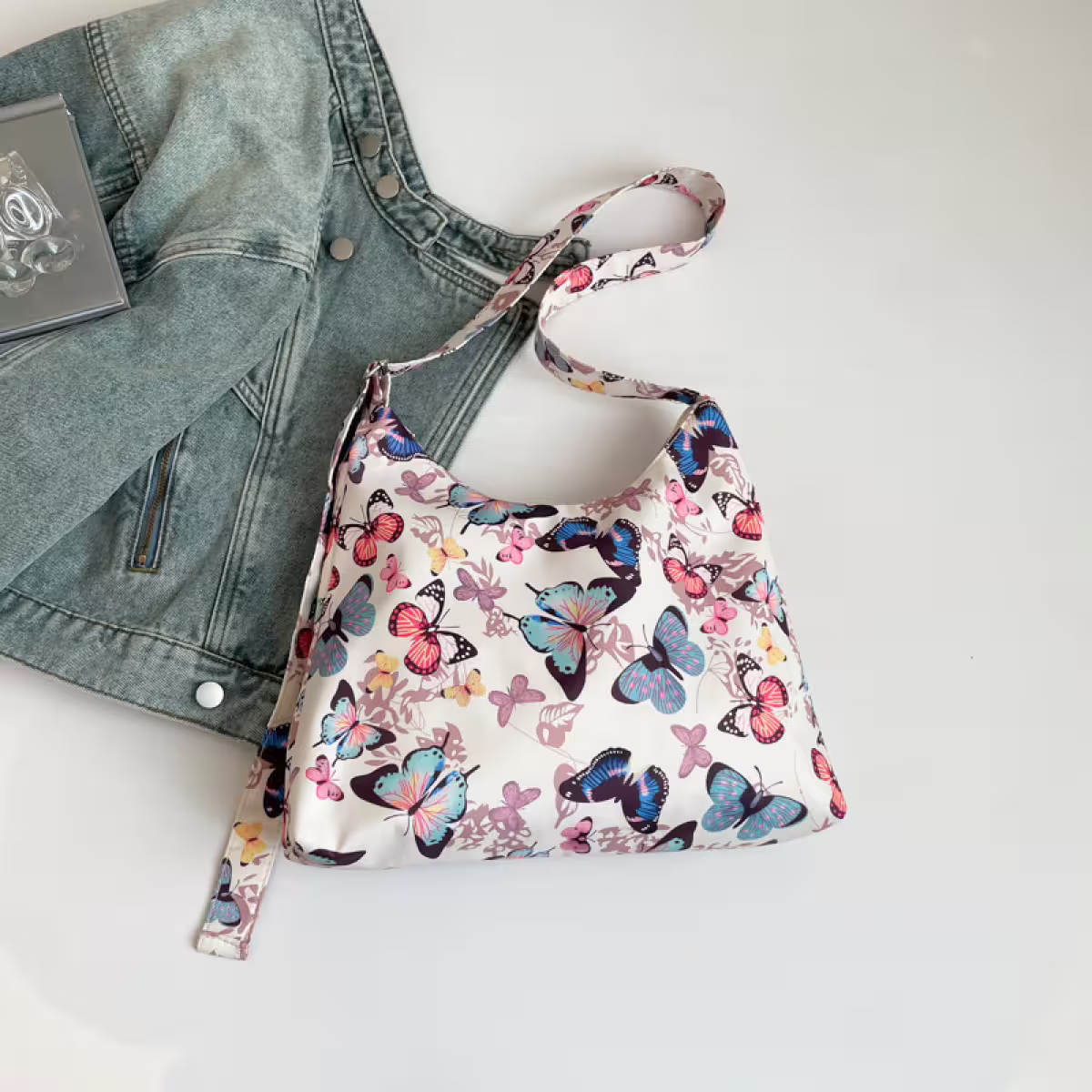 蝴蝶印花布藝&times;斜背包&times;彩色-第4張