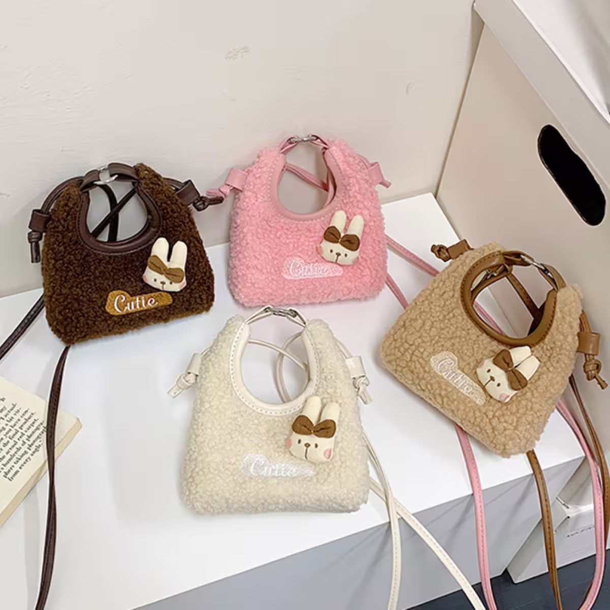 Cutie小兔羊羔捲毛&times;斜背包&times;棕咖-第5張