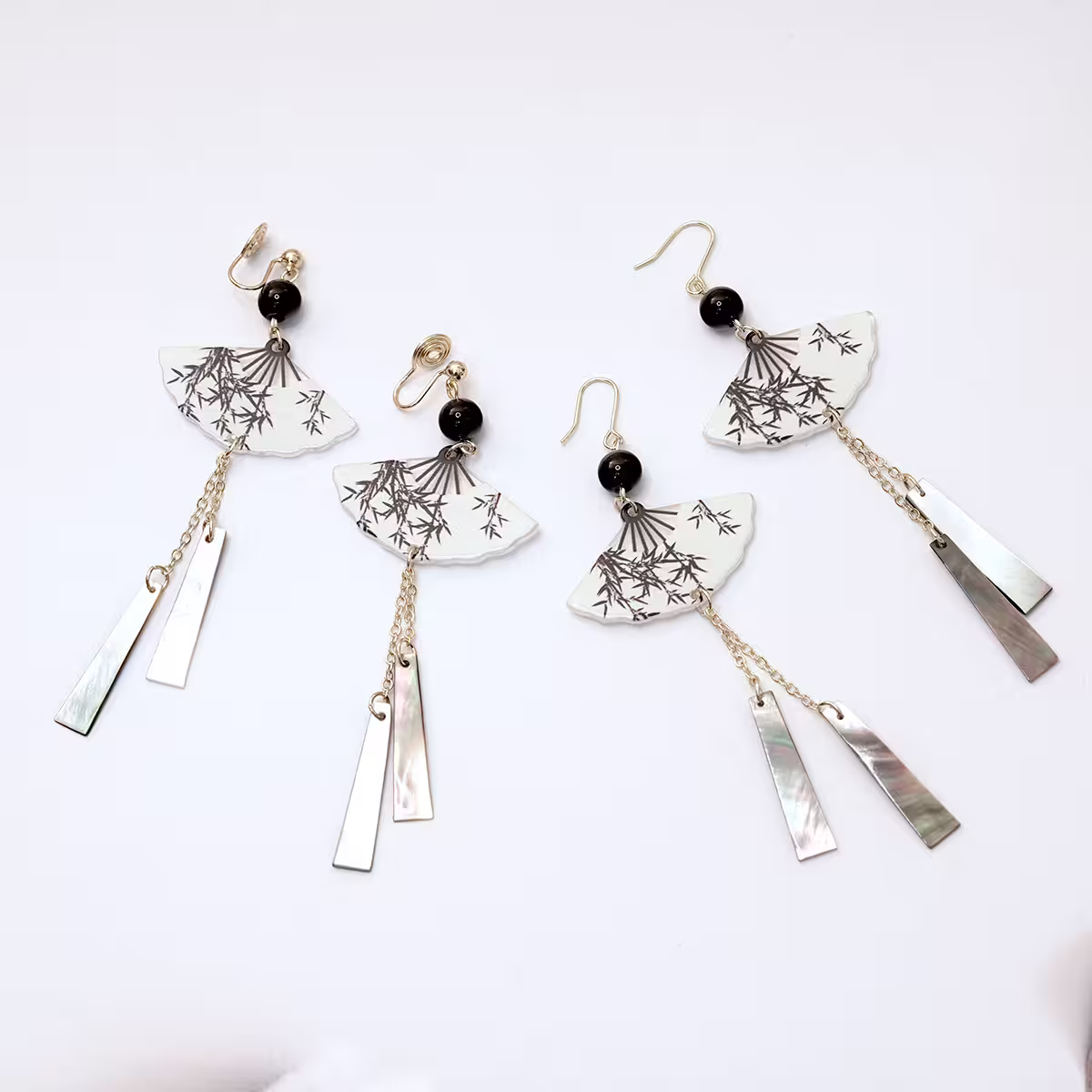 竹影古扇&times;蚊香盤U型耳夾-第5張