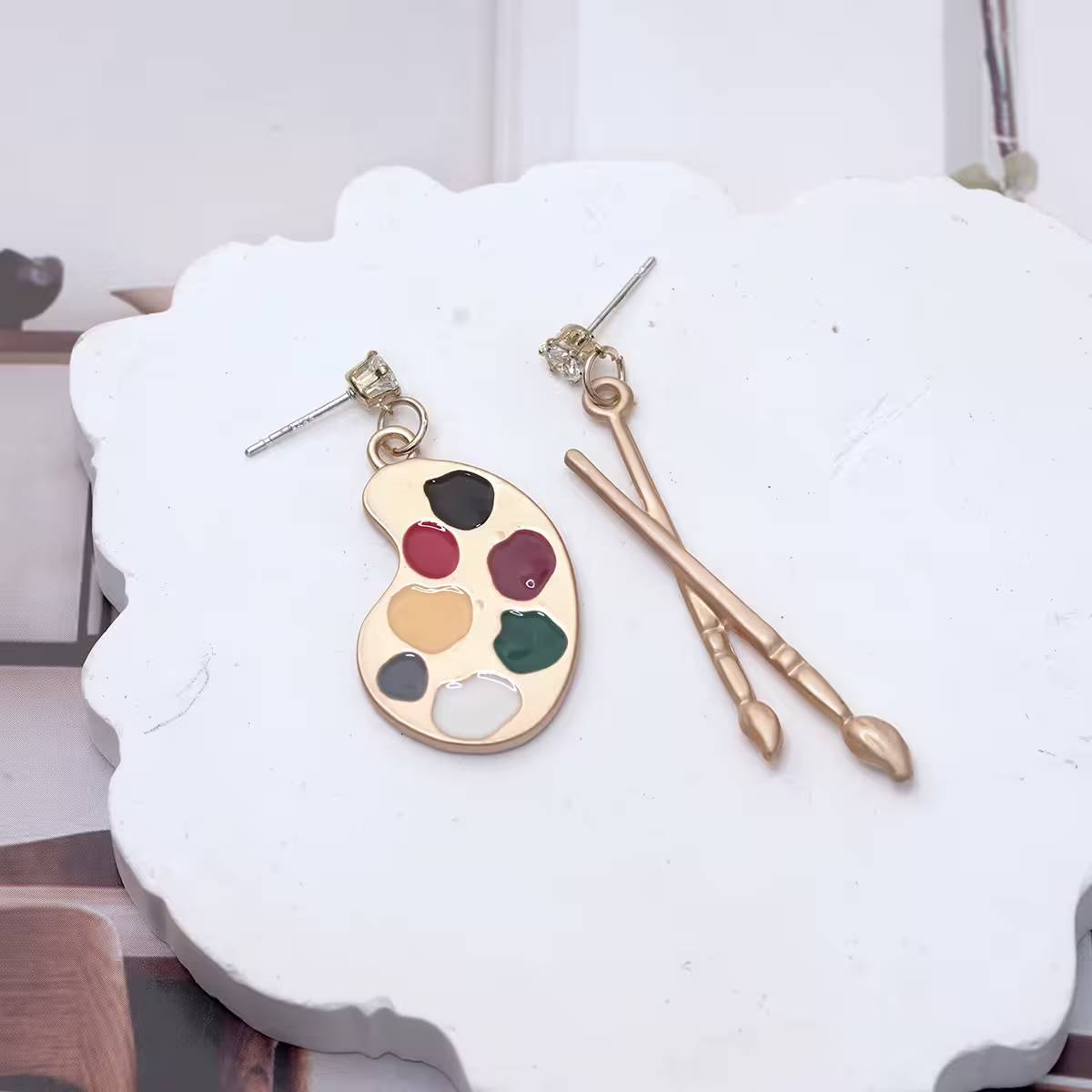 小畫家&times;不對稱吊墜耳環-第2張