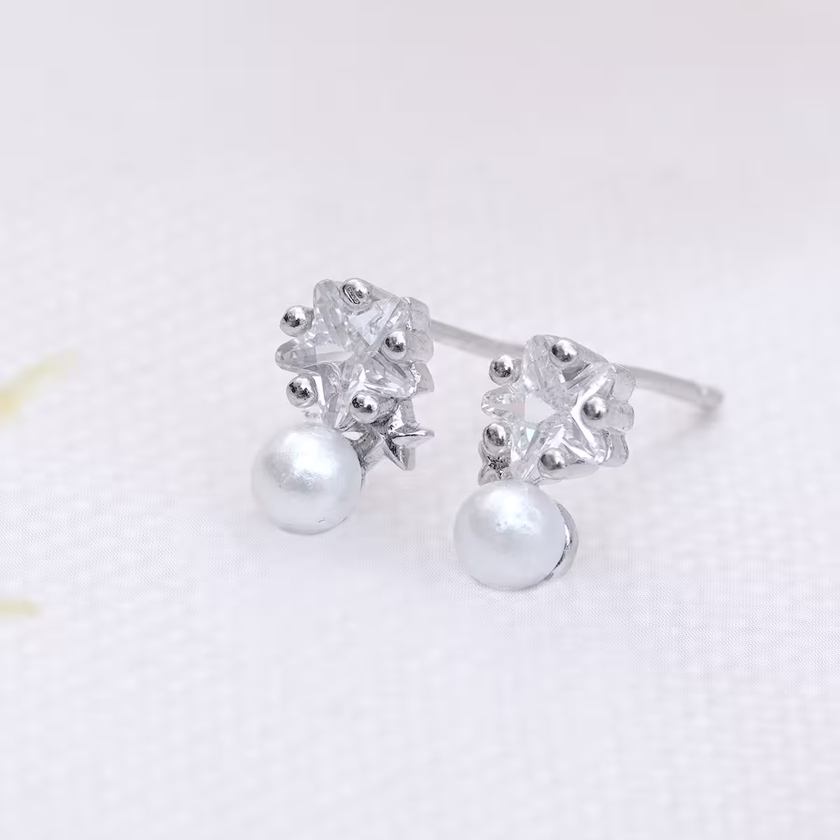 925銀針&times;星星珍珠&times;耳環-第1張