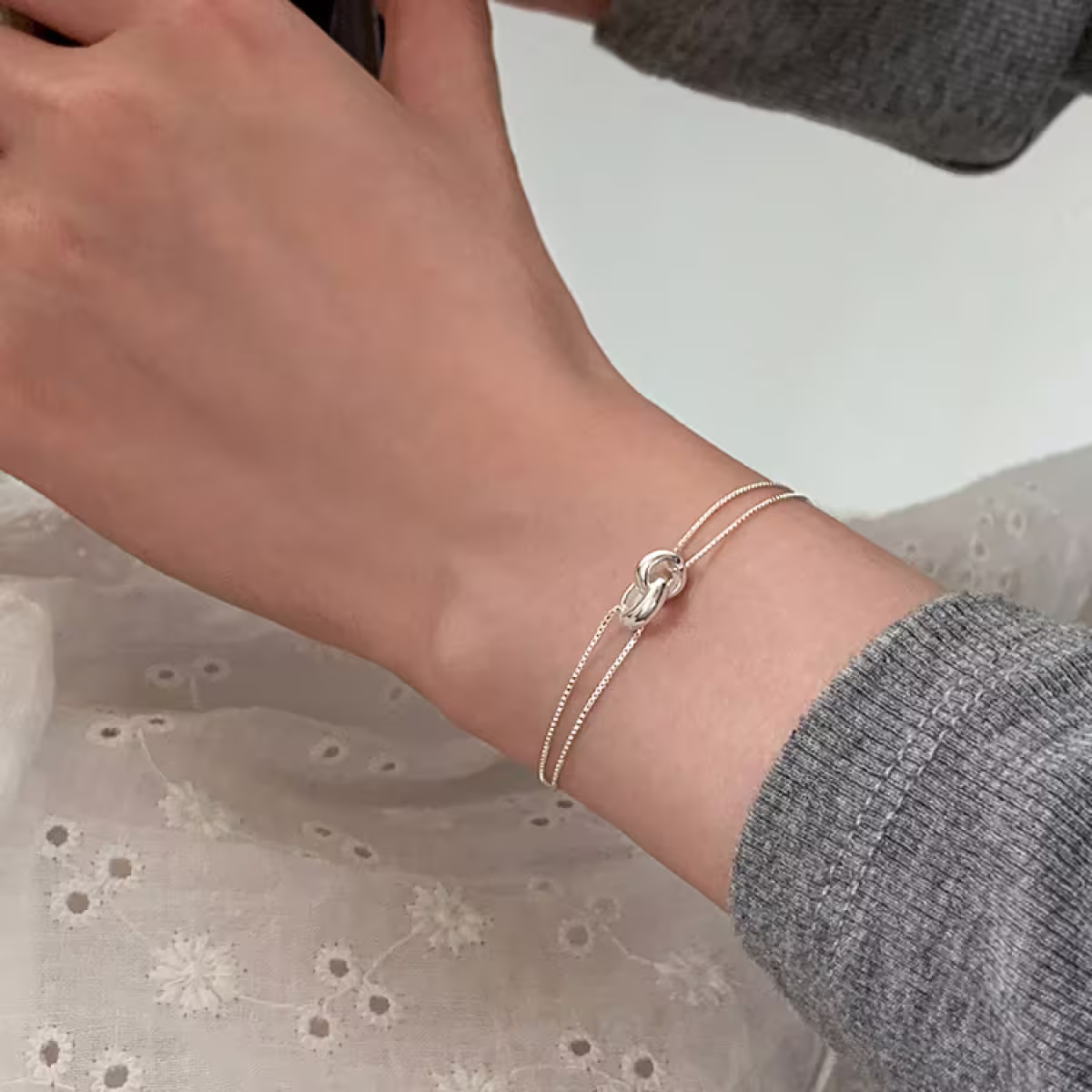 925銀飾&times;圓圈相扣&times;手鍊-第4張