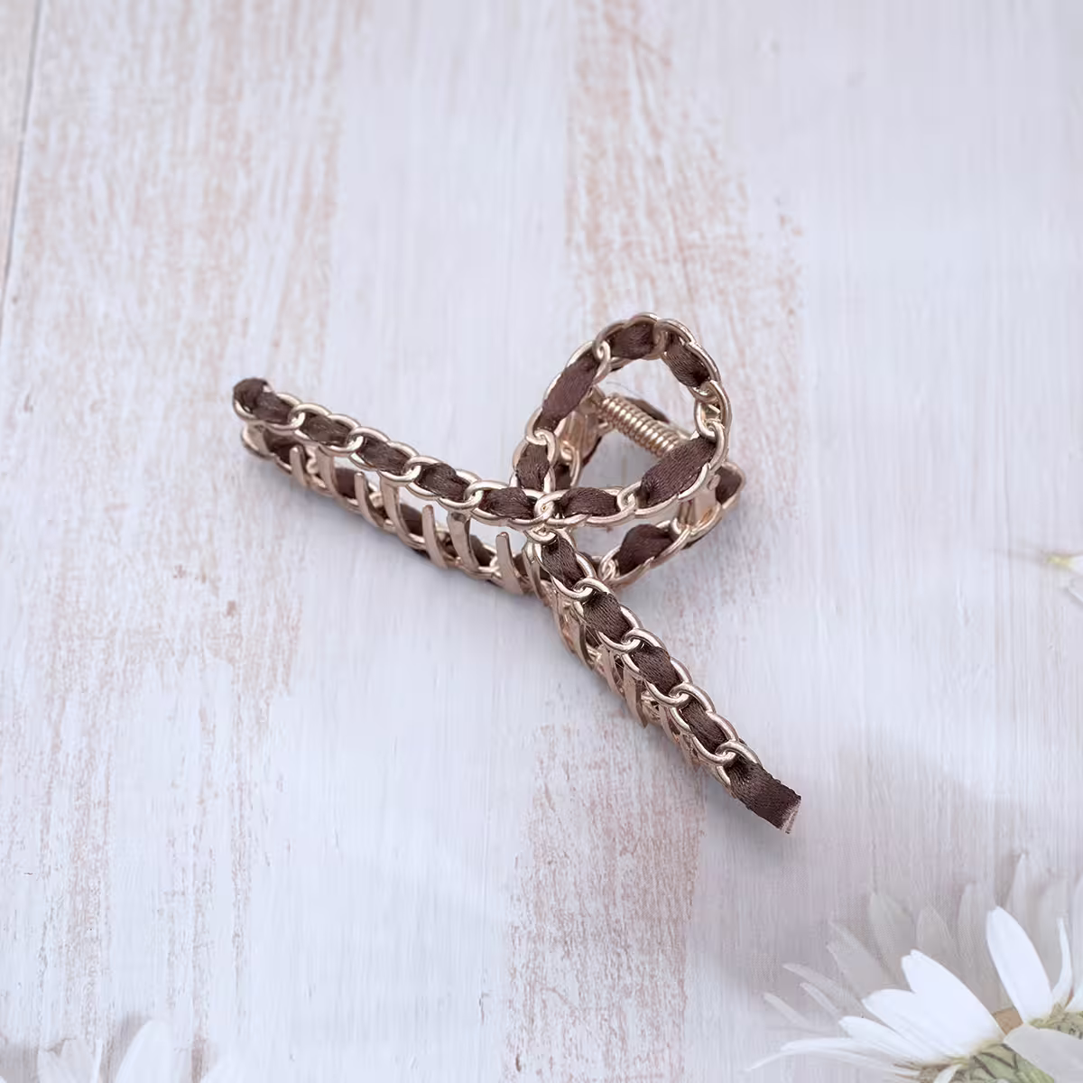 鍊條鏤空布藝&times;鯊魚夾&times; 共五色-第3張