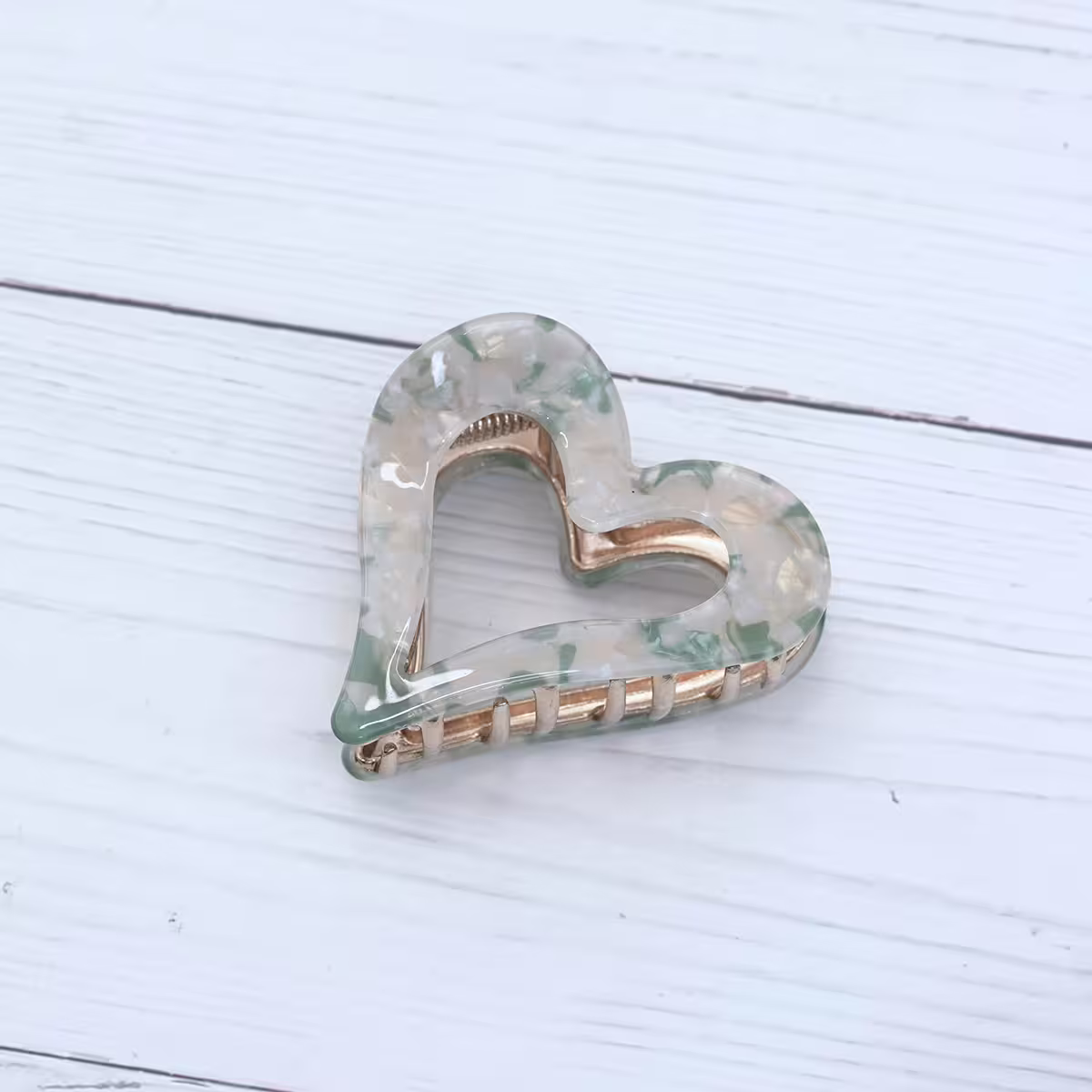 心型幻彩醋酸&times;鯊魚夾&times;共三色-第2張