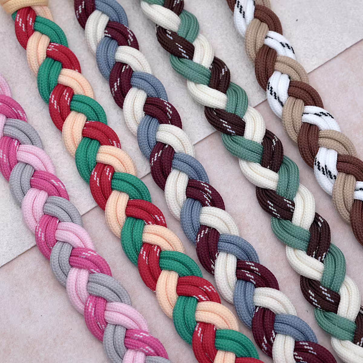 三色麻花辮&times;手機腕帶掛繩&times;紅綠橘-第6張