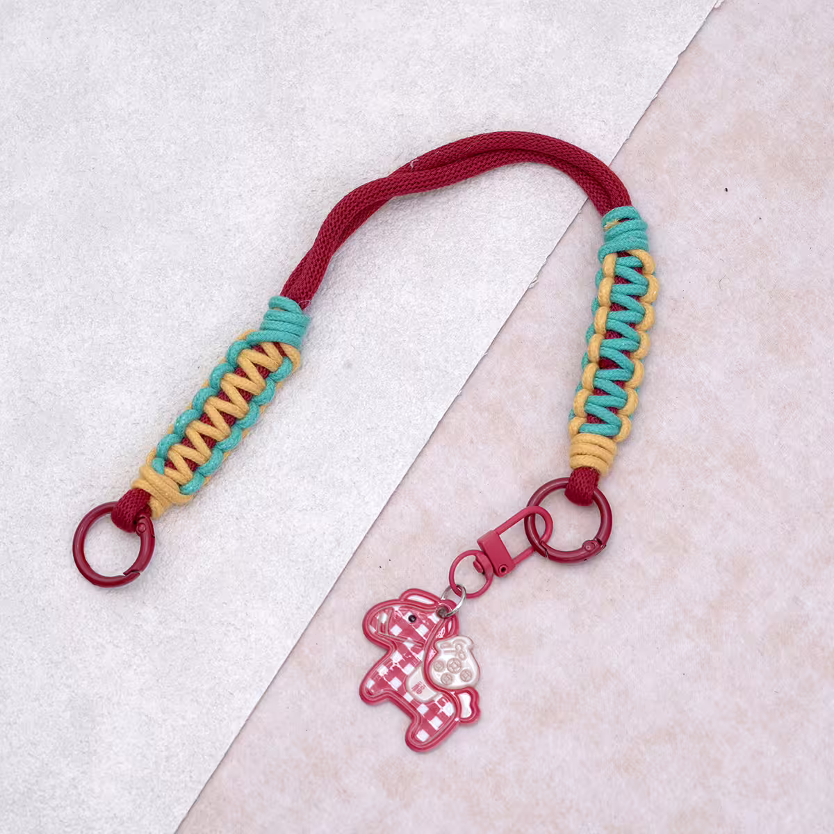 小馬編織&times;手機腕帶掛繩&times;紅色-第3張