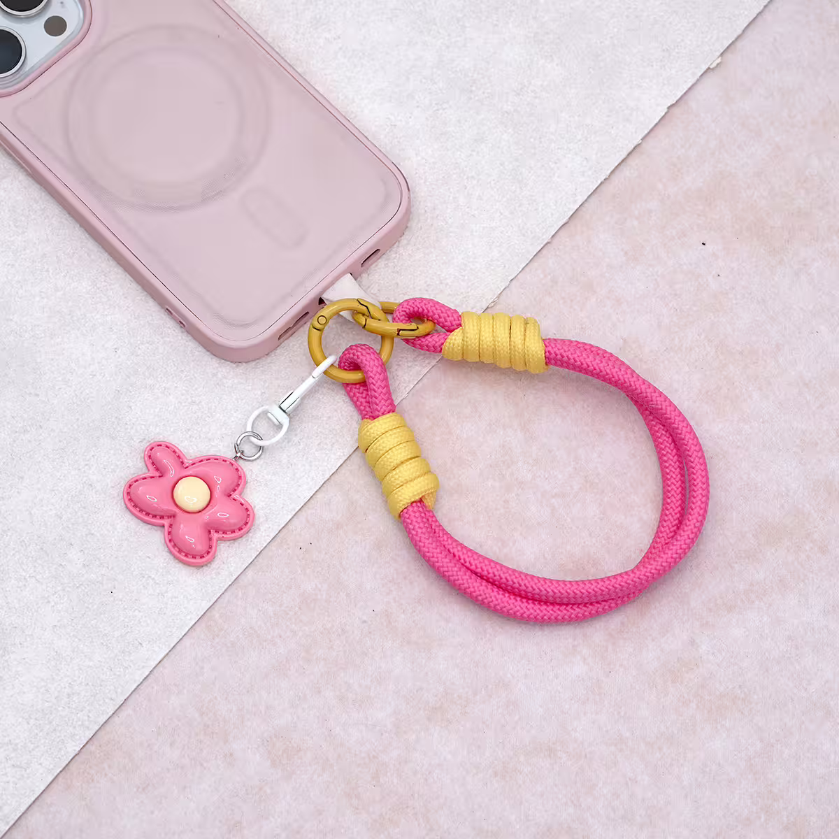 花朵多巴胺&times;手機腕帶掛繩&times;桃紅-第3張