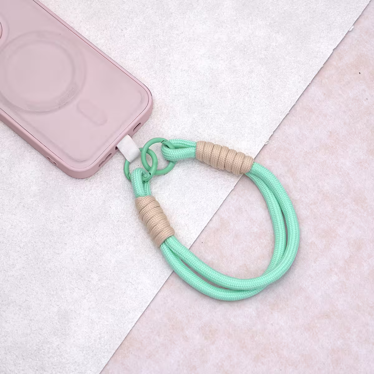 雙線素繩&times;手機腕帶掛繩&times;綠色-第4張
