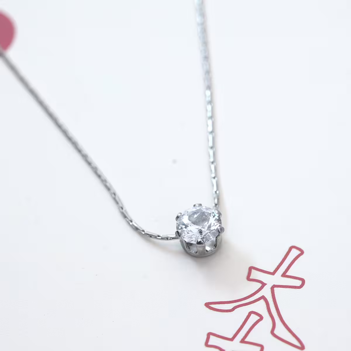 316鋼飾&times;六爪單鑽蛇骨鍊&times;項鍊&times;銀色-第2張