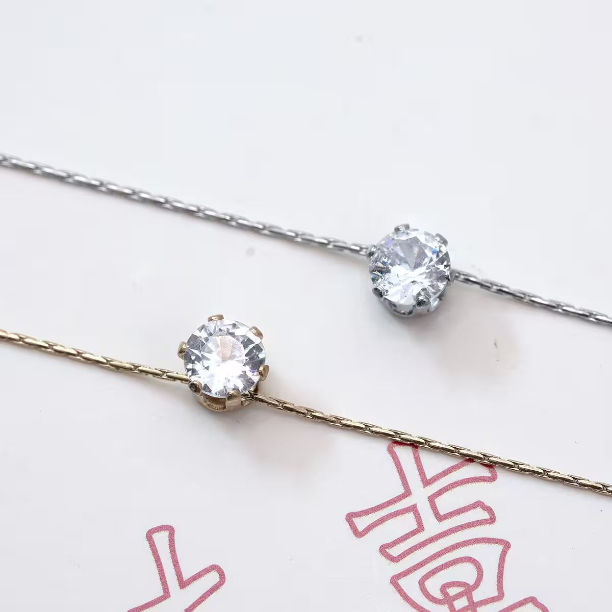 316鋼飾&times;六爪單鑽蛇骨鍊&times;項鍊&times;銀色-第4張