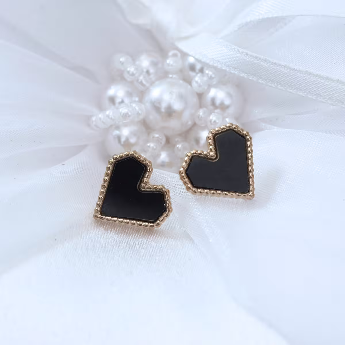 鋼飾&times;折紙愛心貝紋&times;耳釘&times;共二色-第4張