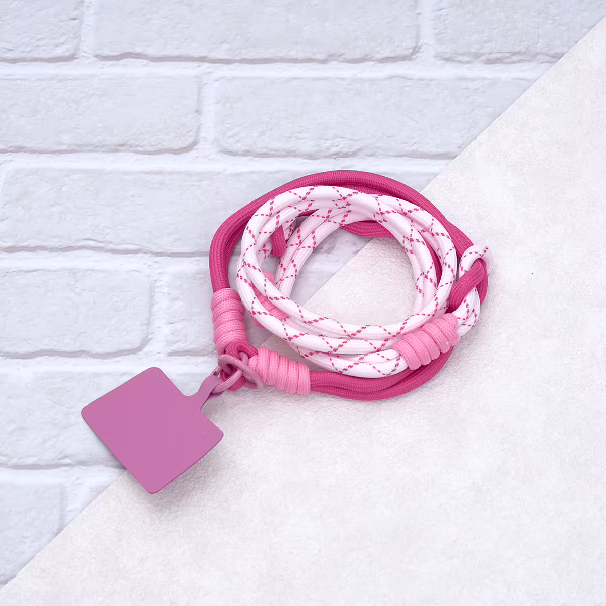 可延長運動風撞色&times;手機斜背&腕帶&times;兩用掛繩&times;桃粉紋理-第3張