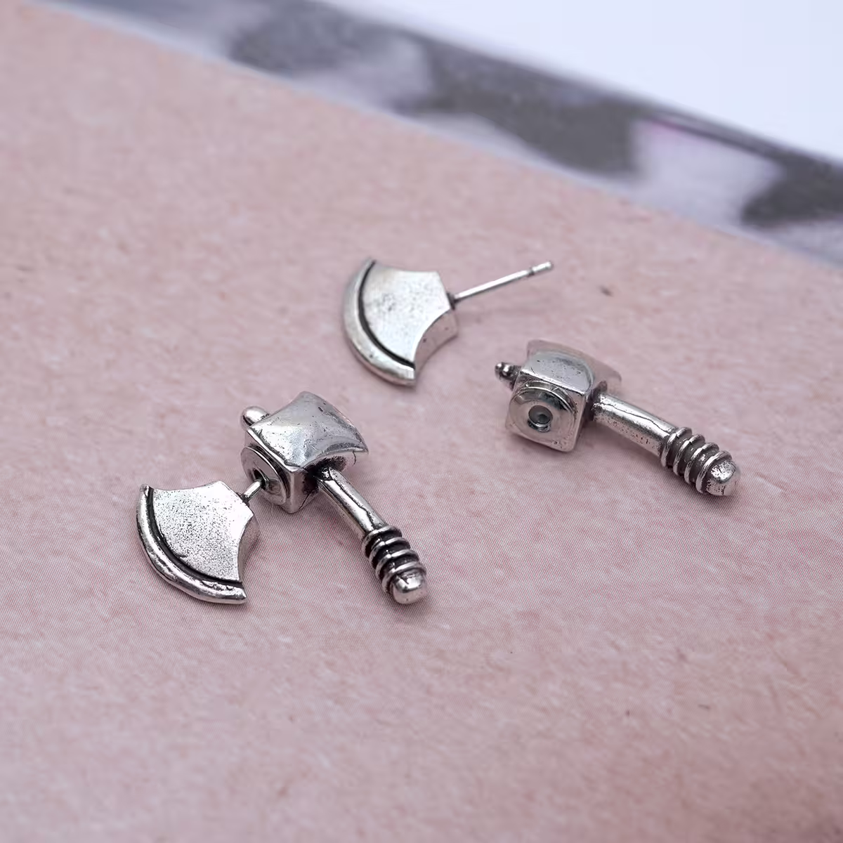 個性復古斧頭&times;後掛式耳環-第2張