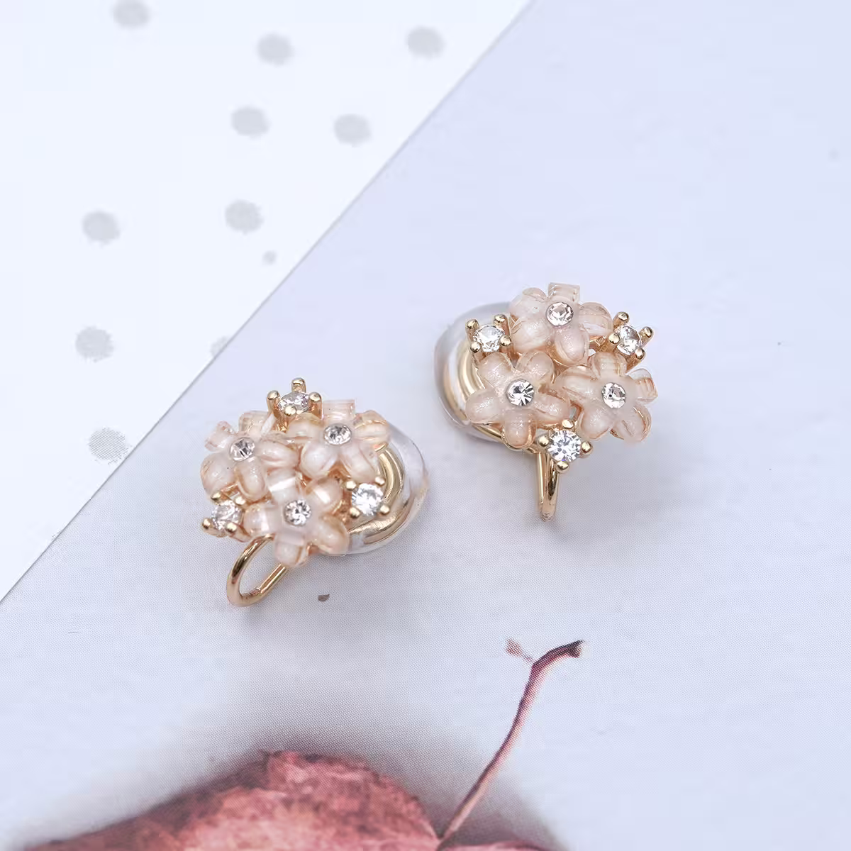 花簇&times;蚊香盤U型耳夾-第4張