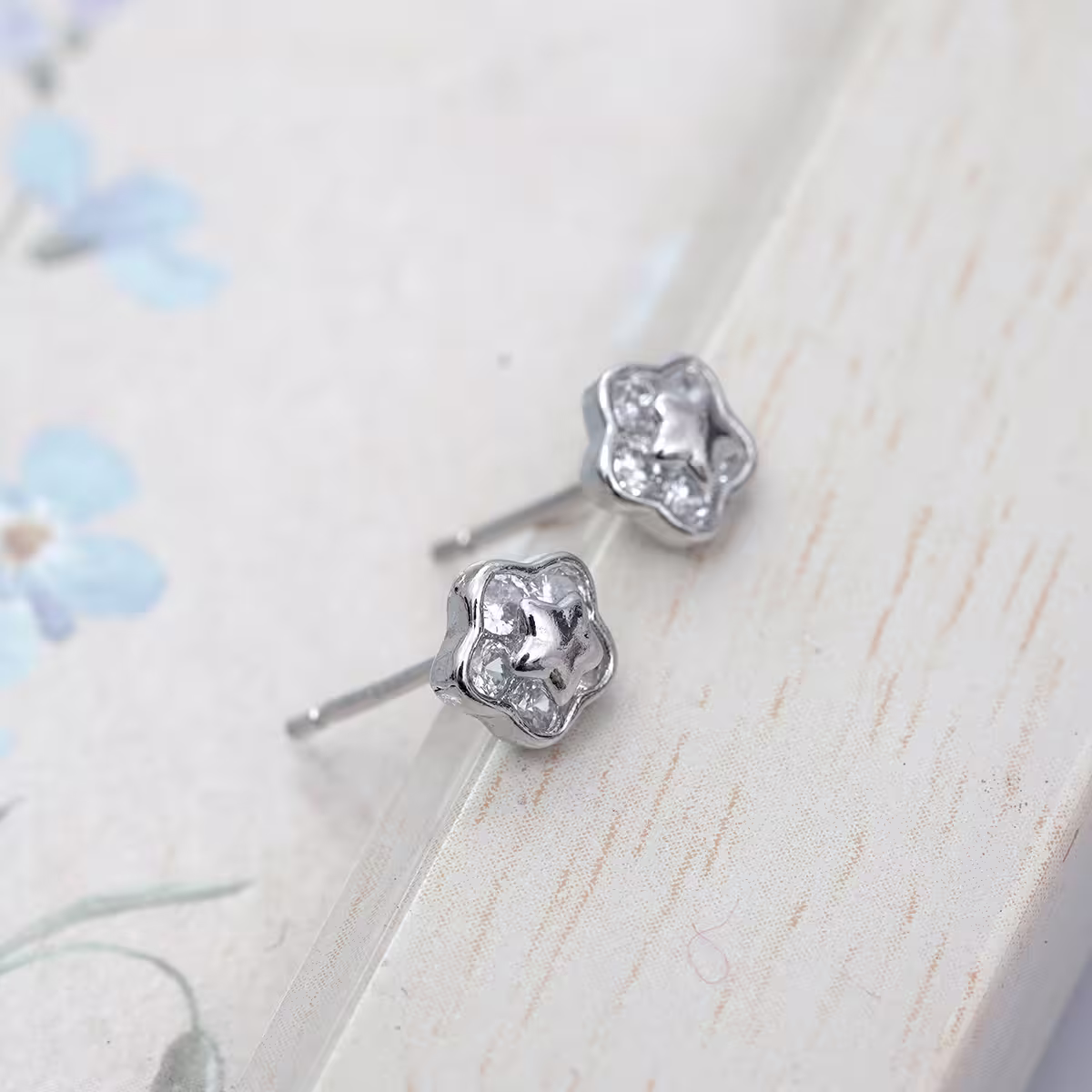 925銀針&times;五芒星梅花&times;耳環-第5張