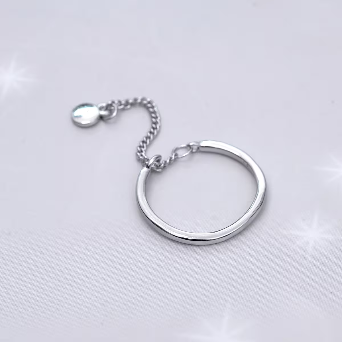 925銀飾&times;圓片流蘇&times;開口戒指-第1張