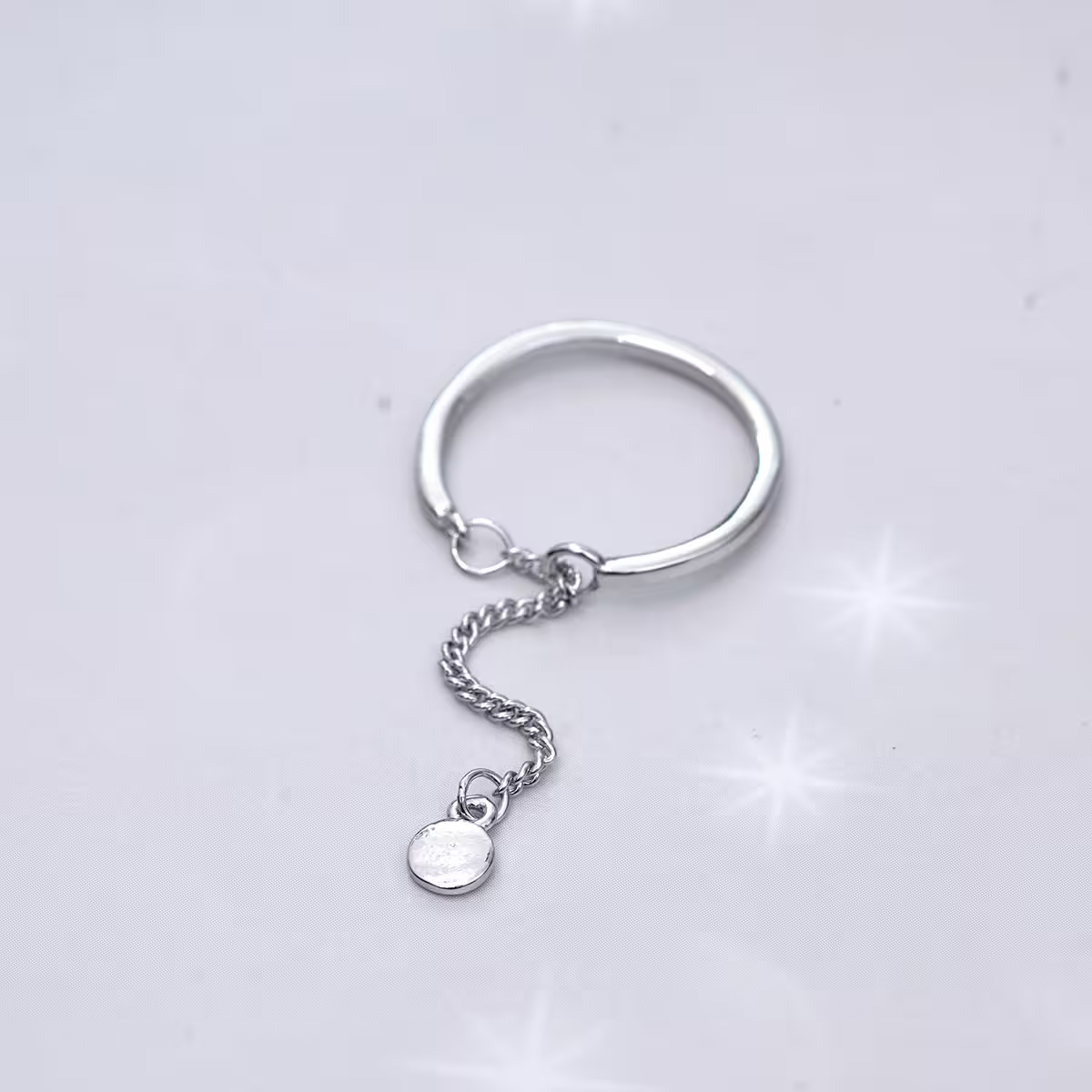 925銀飾&times;圓片流蘇&times;開口戒指-第4張