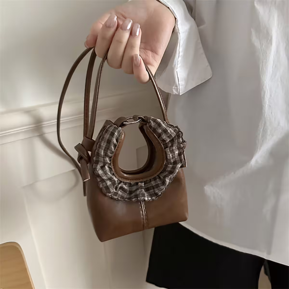 可愛圍裙小廢包&times;斜背包&times;棕咖-第5張