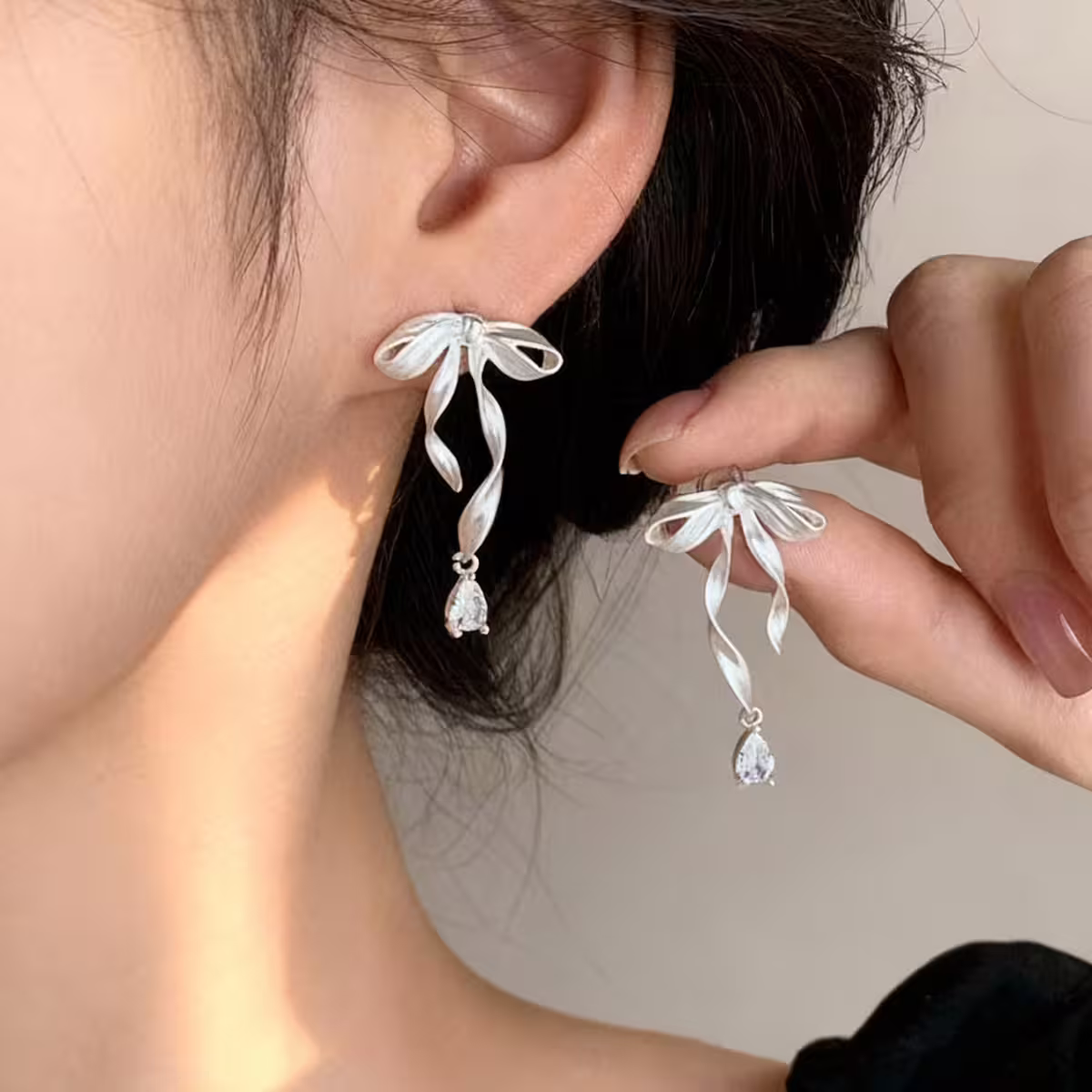 蝴蝶結水滴&times;耳環-第6張