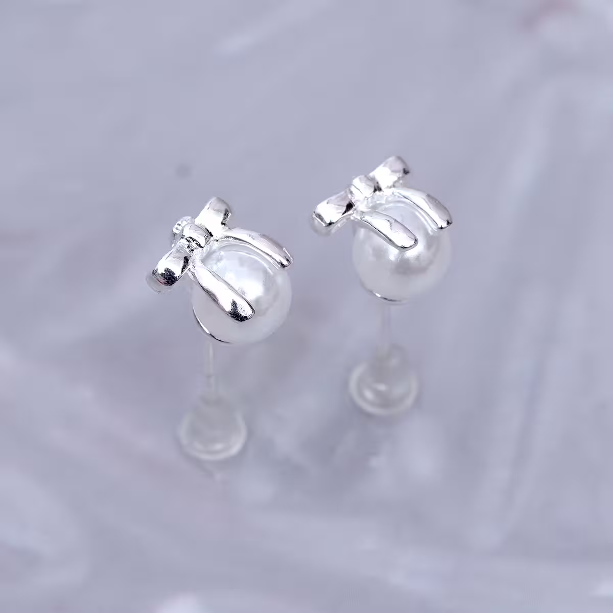 925銀針&times;小巧領結珍珠&times;耳環-第3張