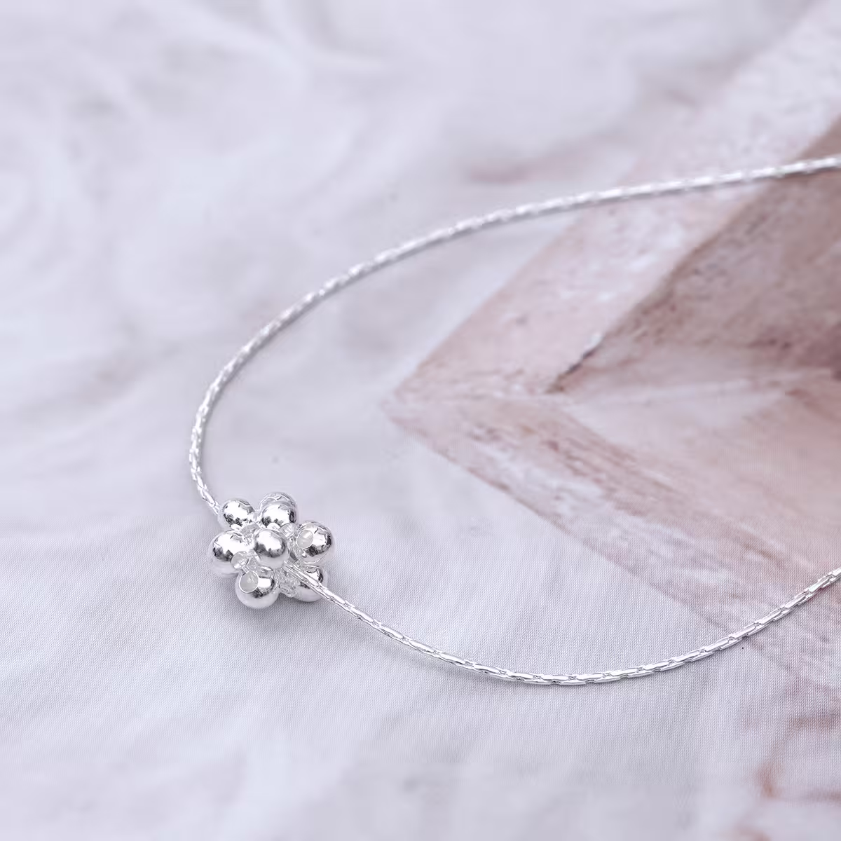 925銀飾&times;小花蕊&times;鎖骨項鍊-第2張