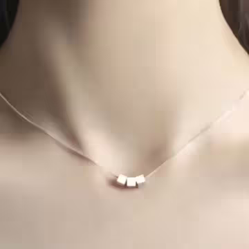 925銀飾×三立方塊×鎖骨項鍊